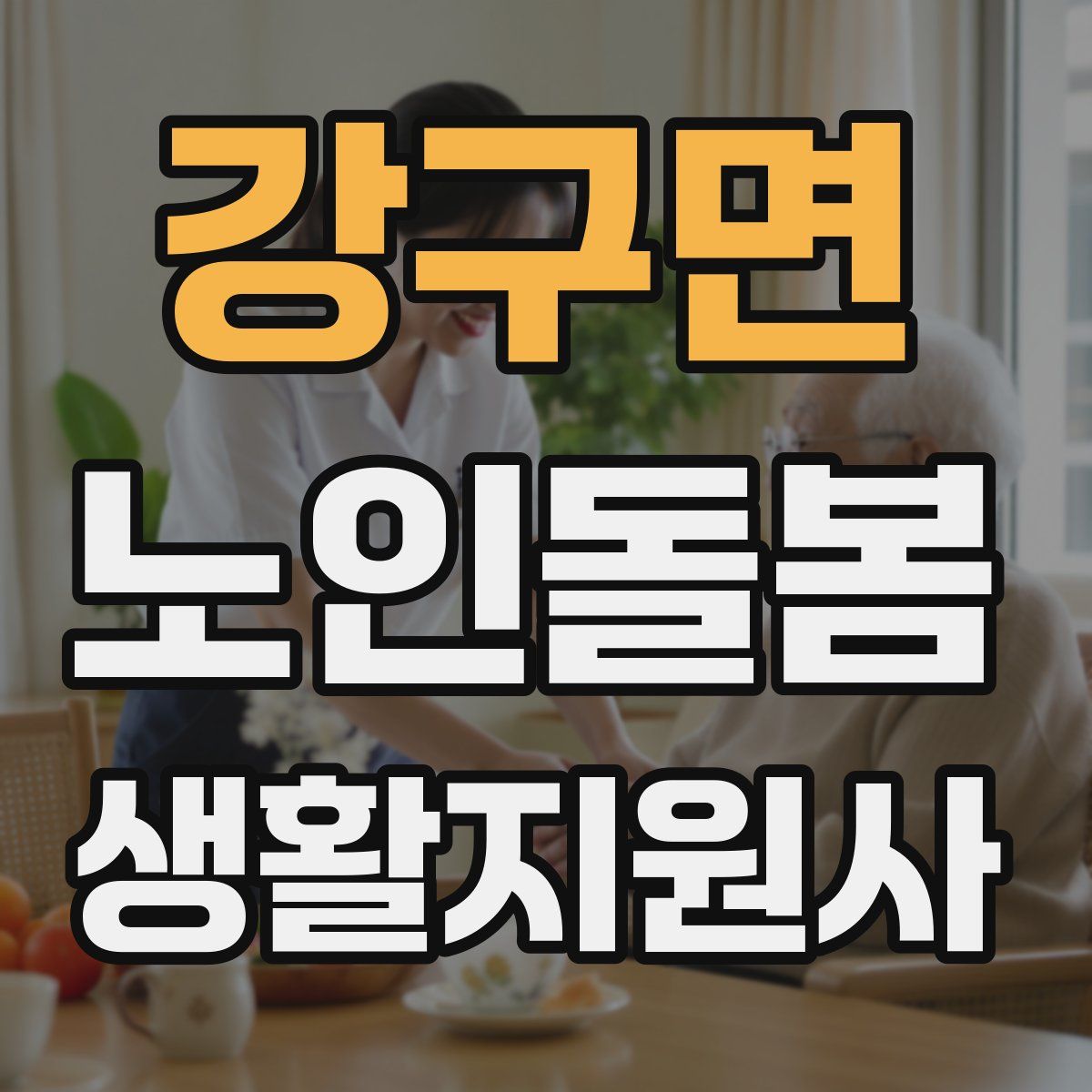 강구면 노인돌봄생활지원사 자격증