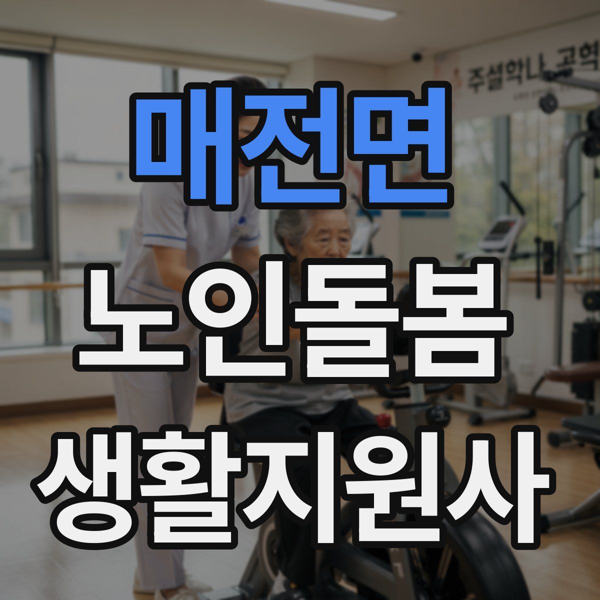 매전면 노인돌봄생활지원사 자격증