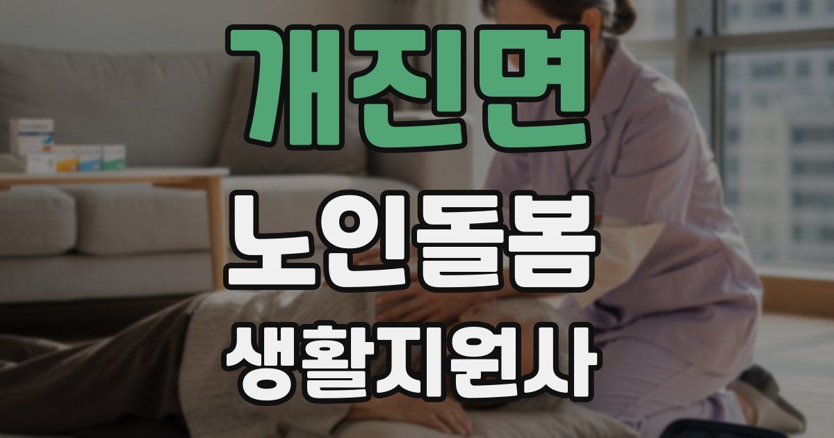 개진면 노인돌봄생활지원사 자격증