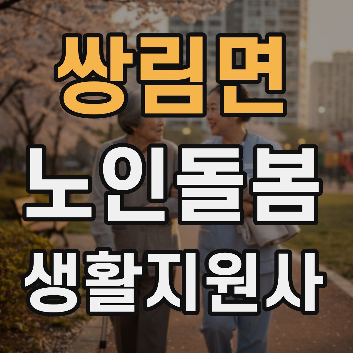 쌍림면 노인돌봄생활지원사 자격증