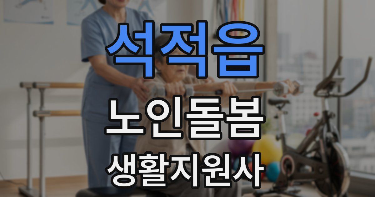 석적읍 노인돌봄생활지원사 자격증