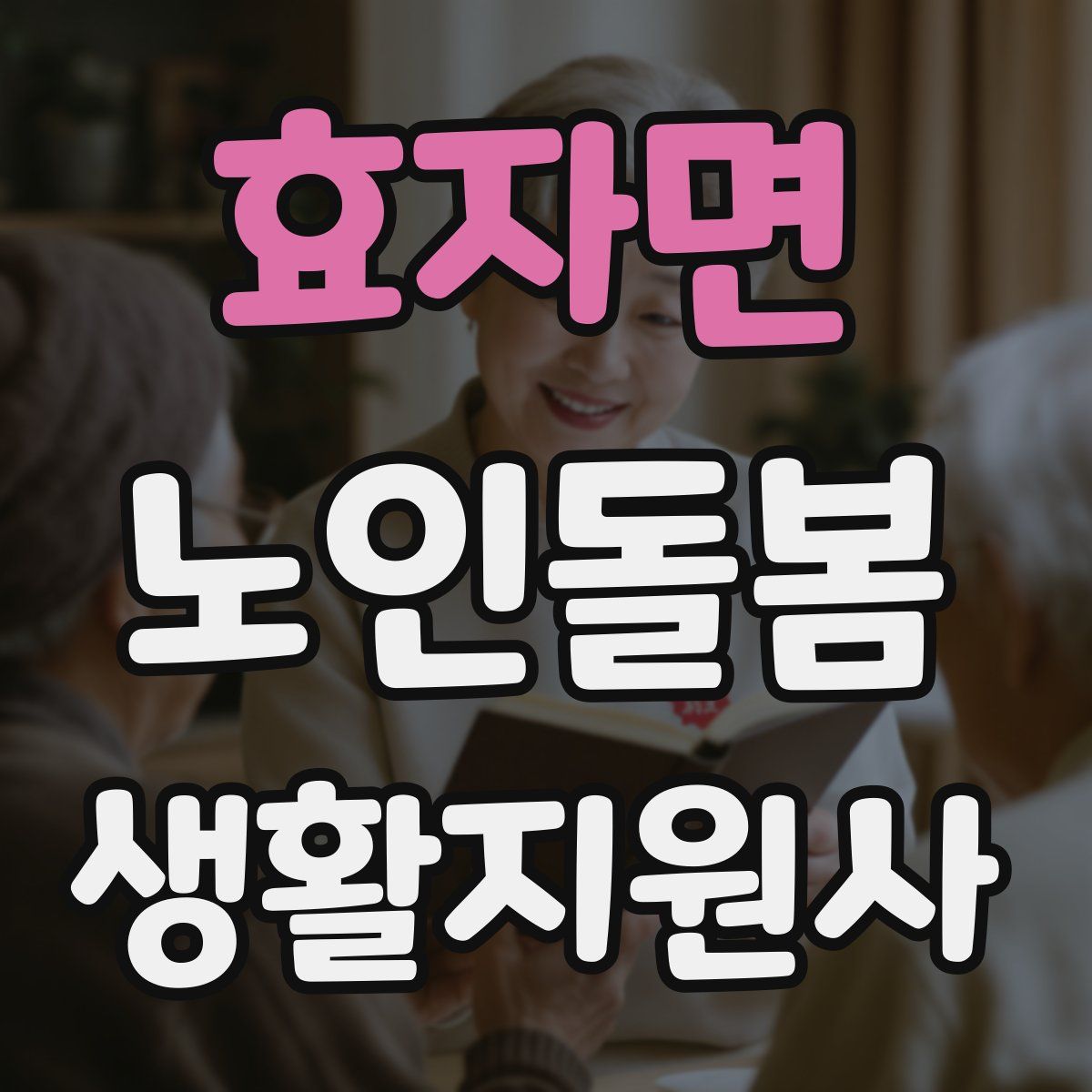 효자면 노인돌봄생활지원사 자격증