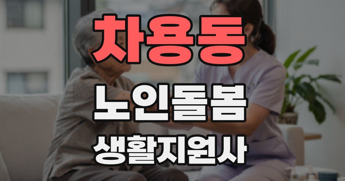 차용동 노인돌봄생활지원사 자격증