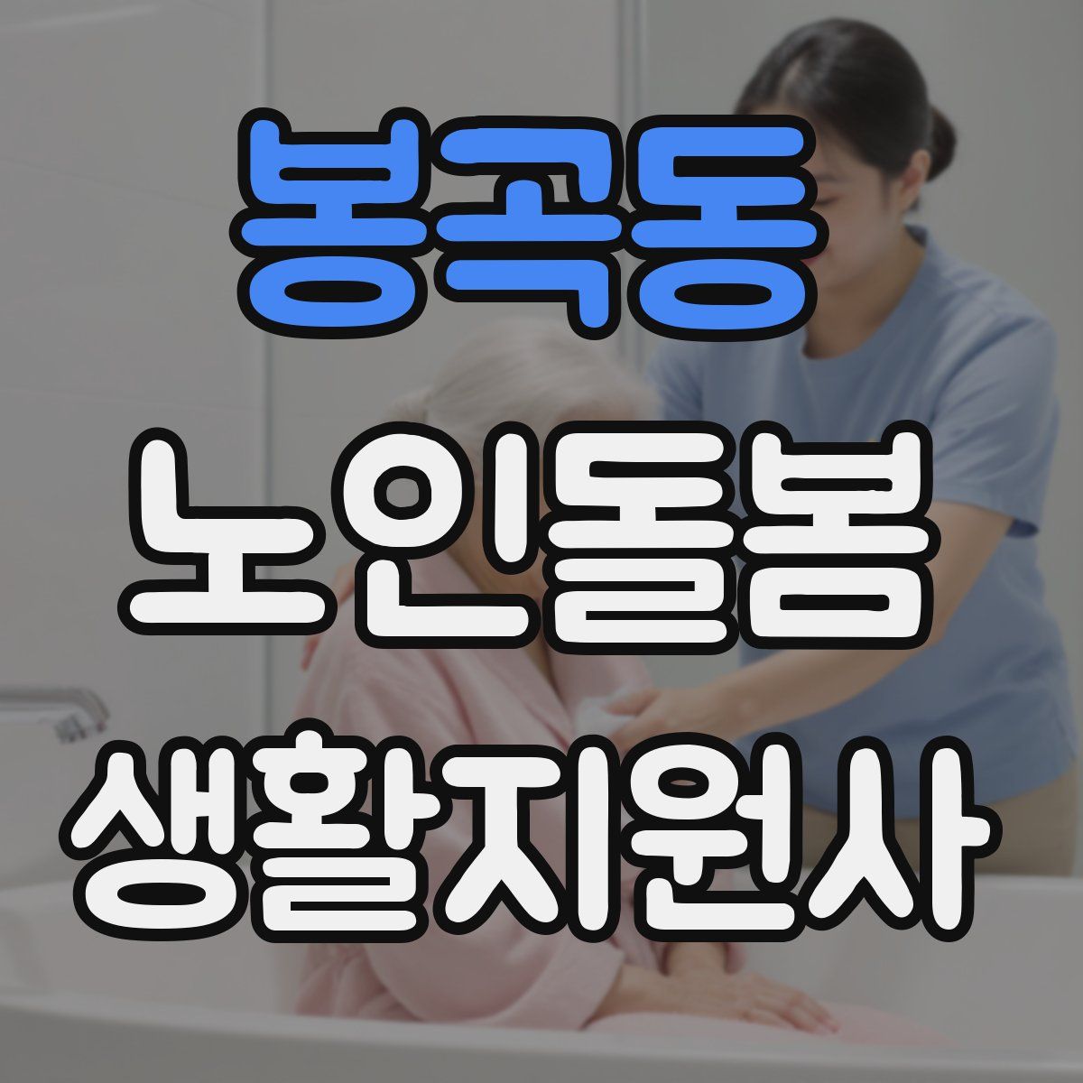 봉곡동 노인돌봄생활지원사 자격증