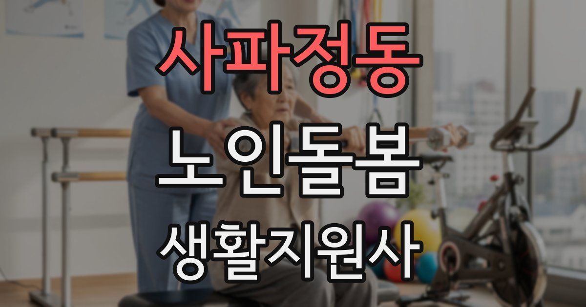 사파정동 노인돌봄생활지원사 자격증