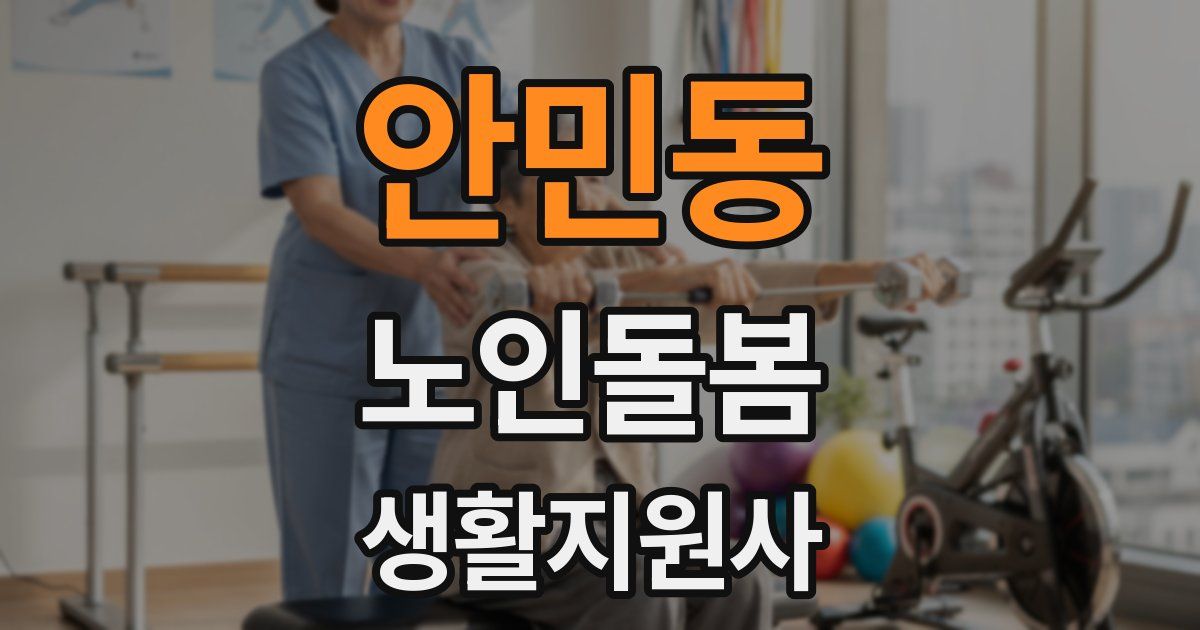 안민동 노인돌봄생활지원사 자격증