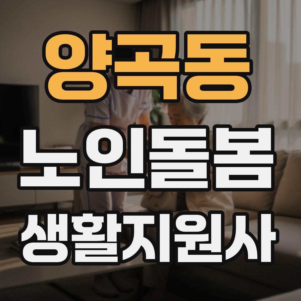 양곡동 노인돌봄생활지원사 자격증