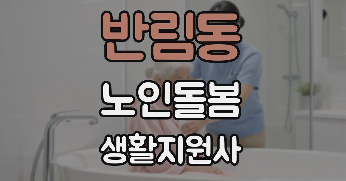 반림동 노인돌봄생활지원사 자격증