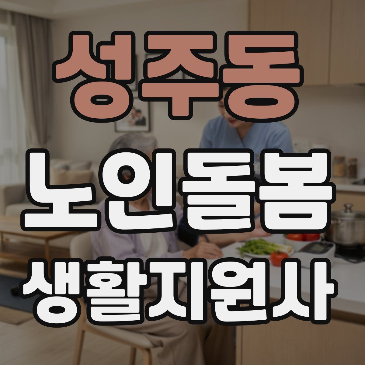 성주동 노인돌봄생활지원사 자격증