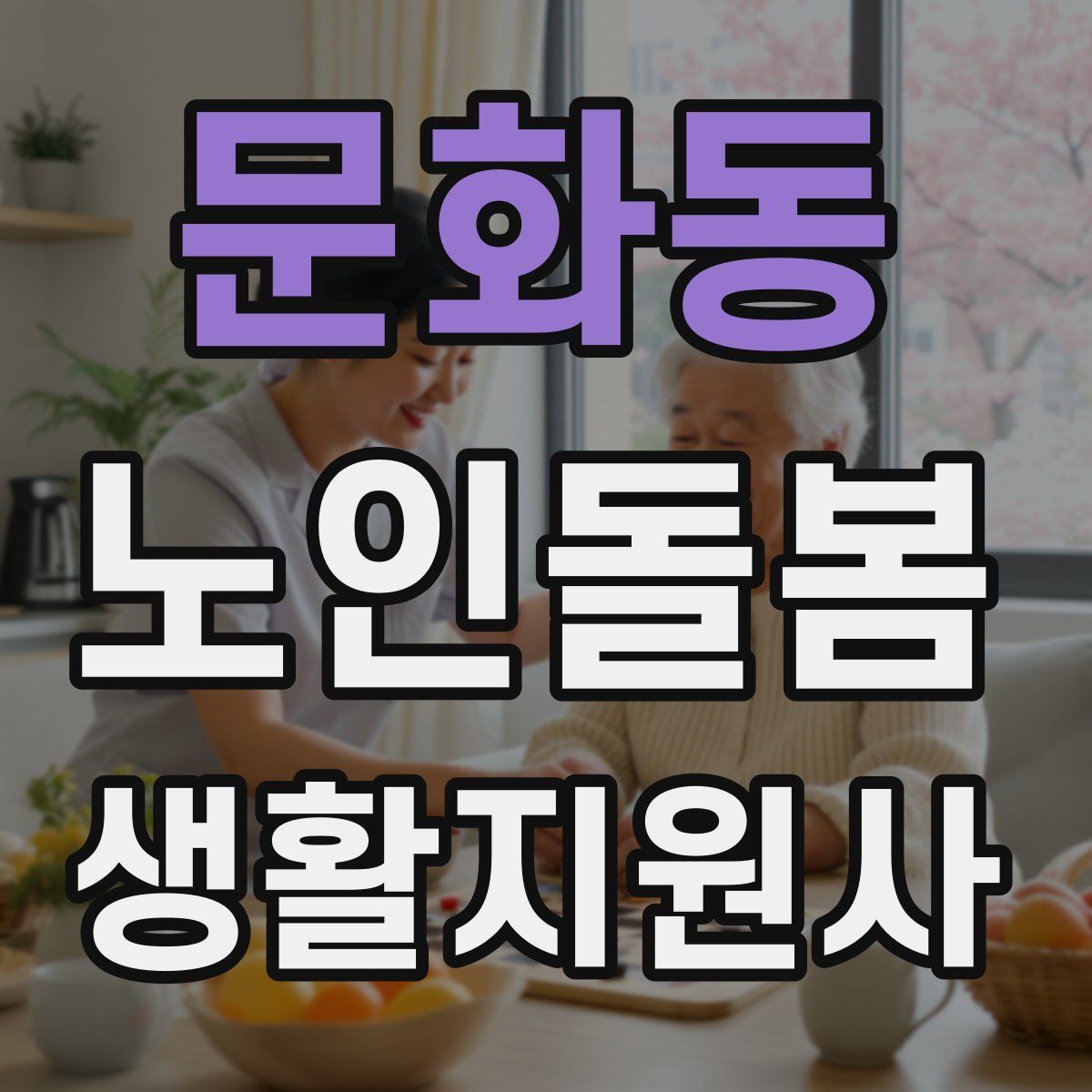 문화동 노인돌봄생활지원사 자격증