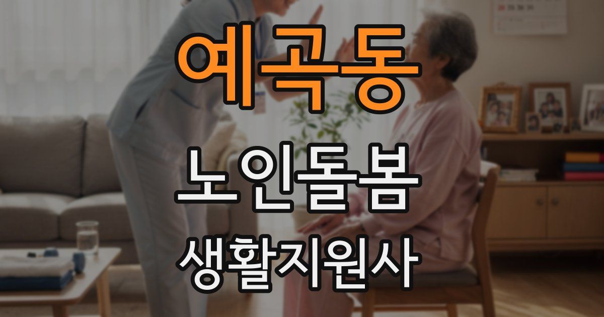 예곡동 노인돌봄생활지원사 자격증