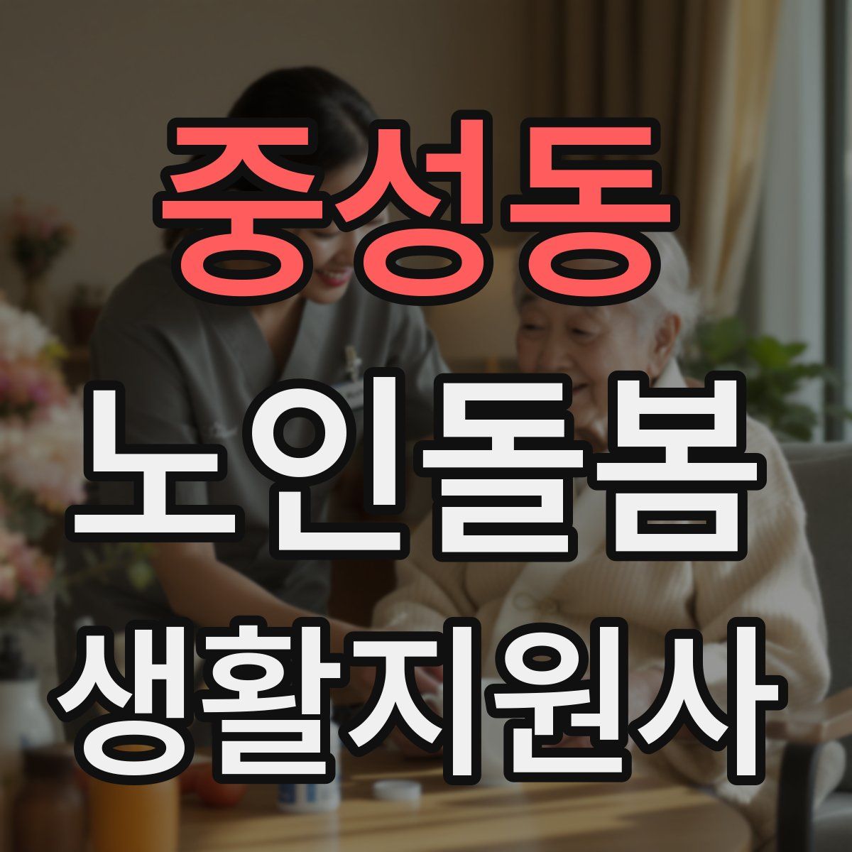 중성동 노인돌봄생활지원사 자격증