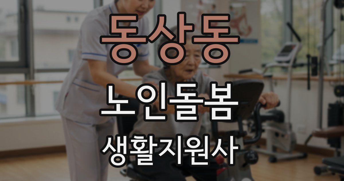 동상동 노인돌봄생활지원사 자격증