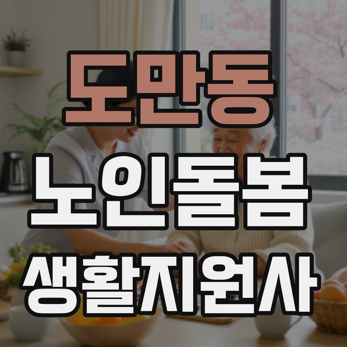 도만동 노인돌봄생활지원사 자격증