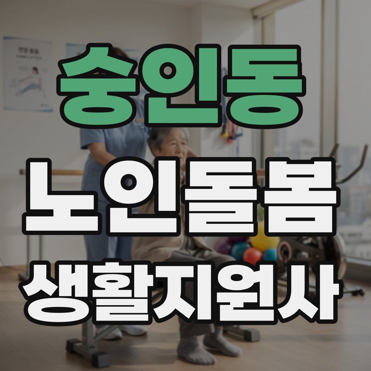 숭인동 노인돌봄생활지원사 자격증