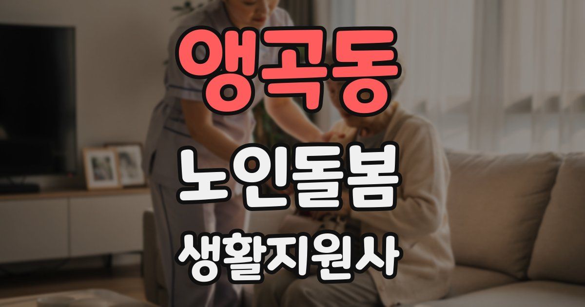 앵곡동 노인돌봄생활지원사 자격증