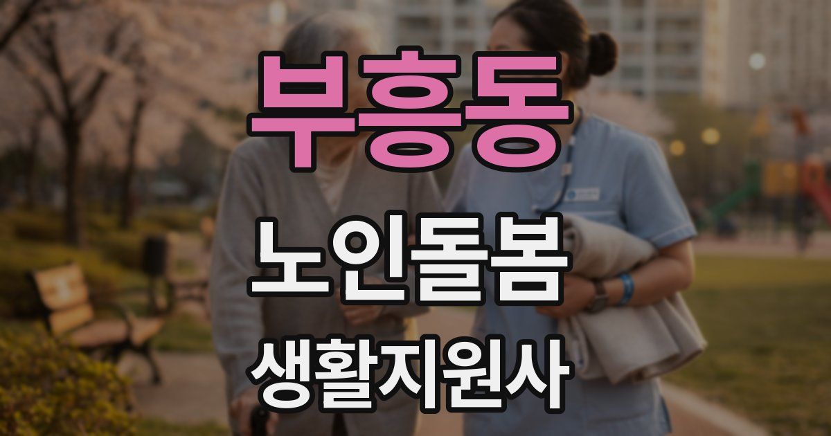 부흥동 노인돌봄생활지원사 자격증
