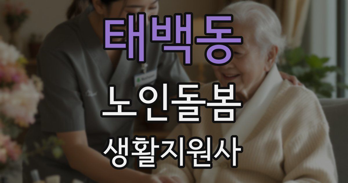 태백동 노인돌봄생활지원사 자격증