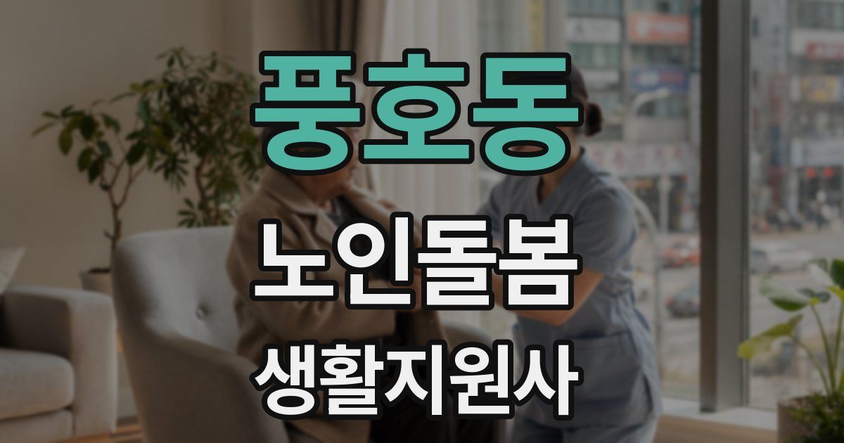 풍호동 노인돌봄생활지원사 자격증