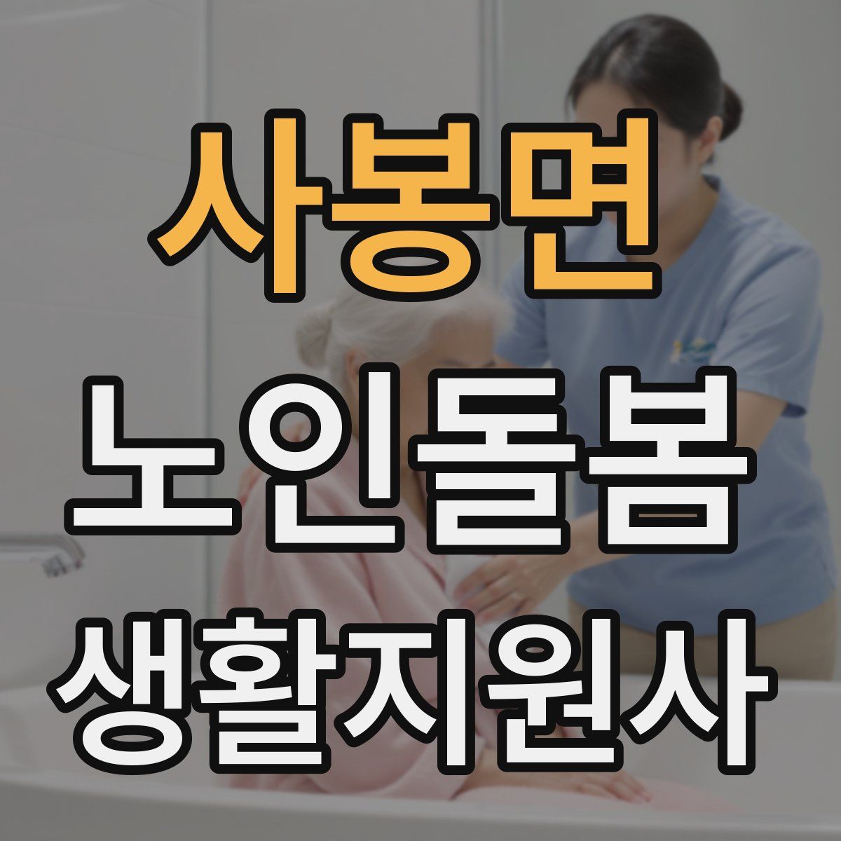 사봉면 노인돌봄생활지원사 자격증