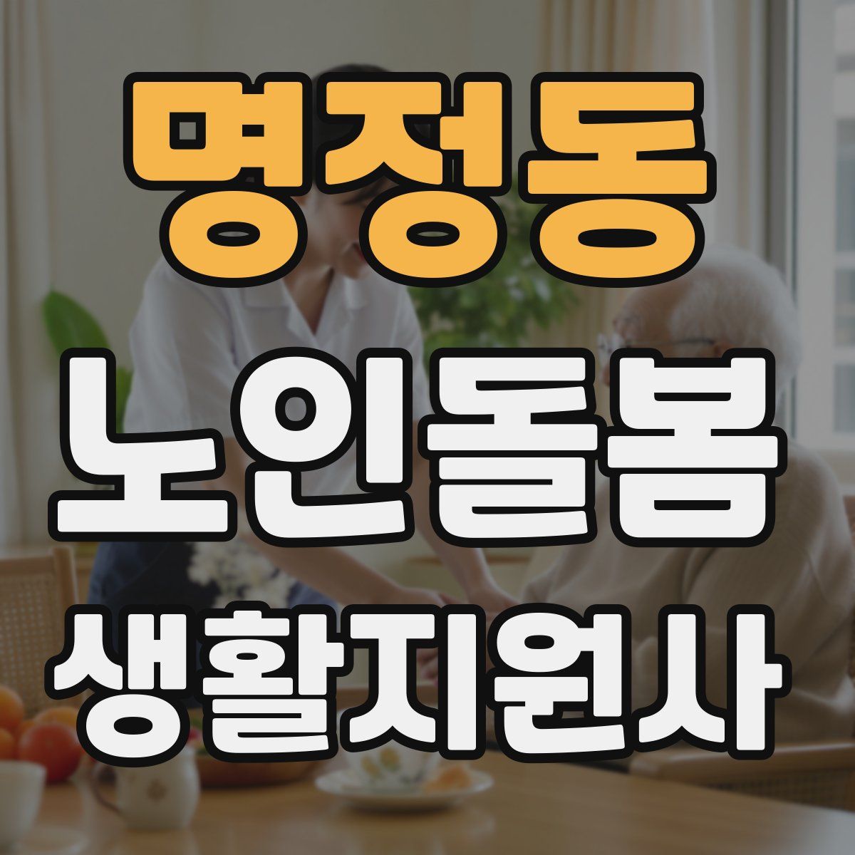 명정동 노인돌봄생활지원사 자격증