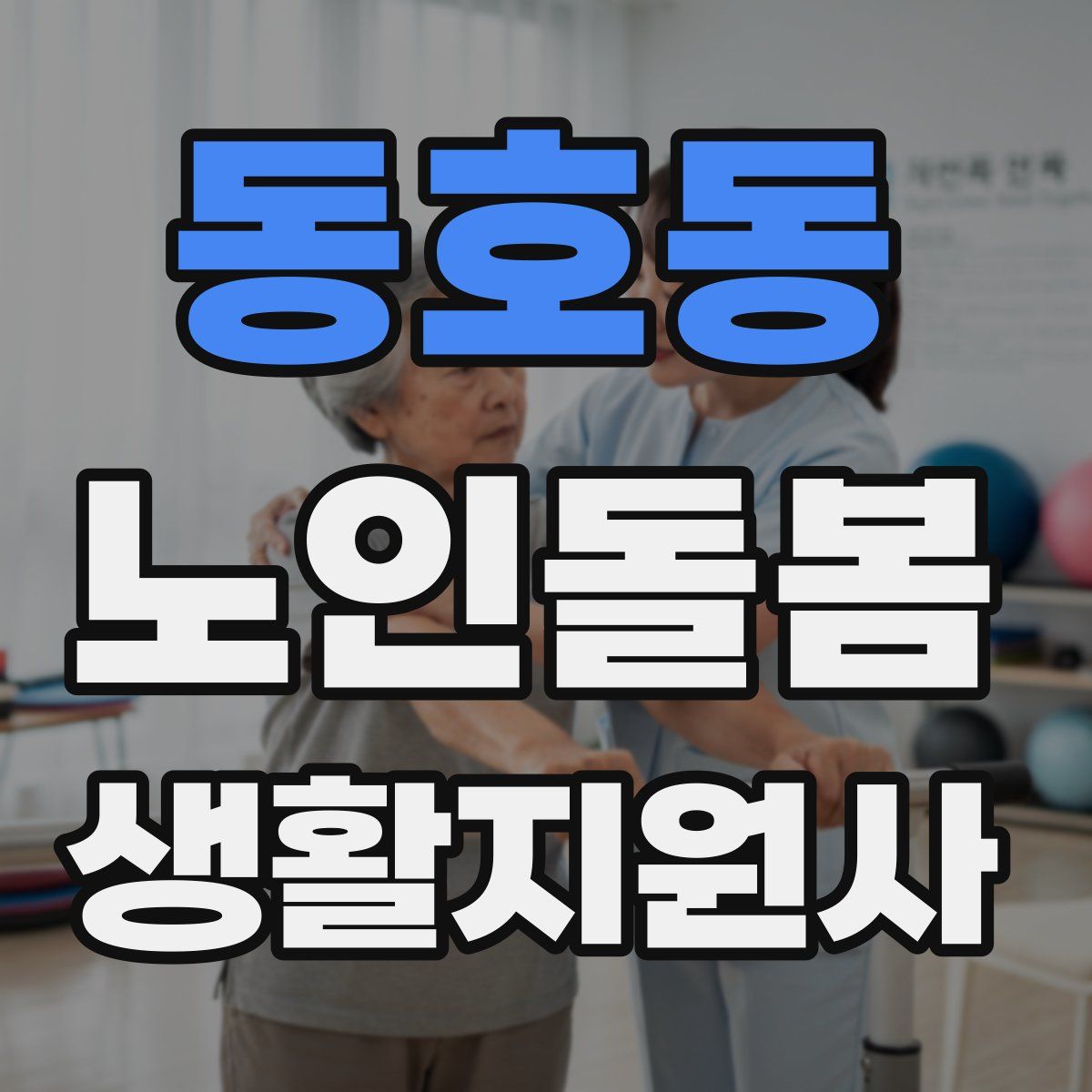 동호동 노인돌봄생활지원사 자격증