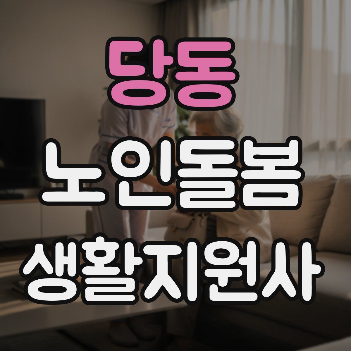 당동 노인돌봄생활지원사 자격증