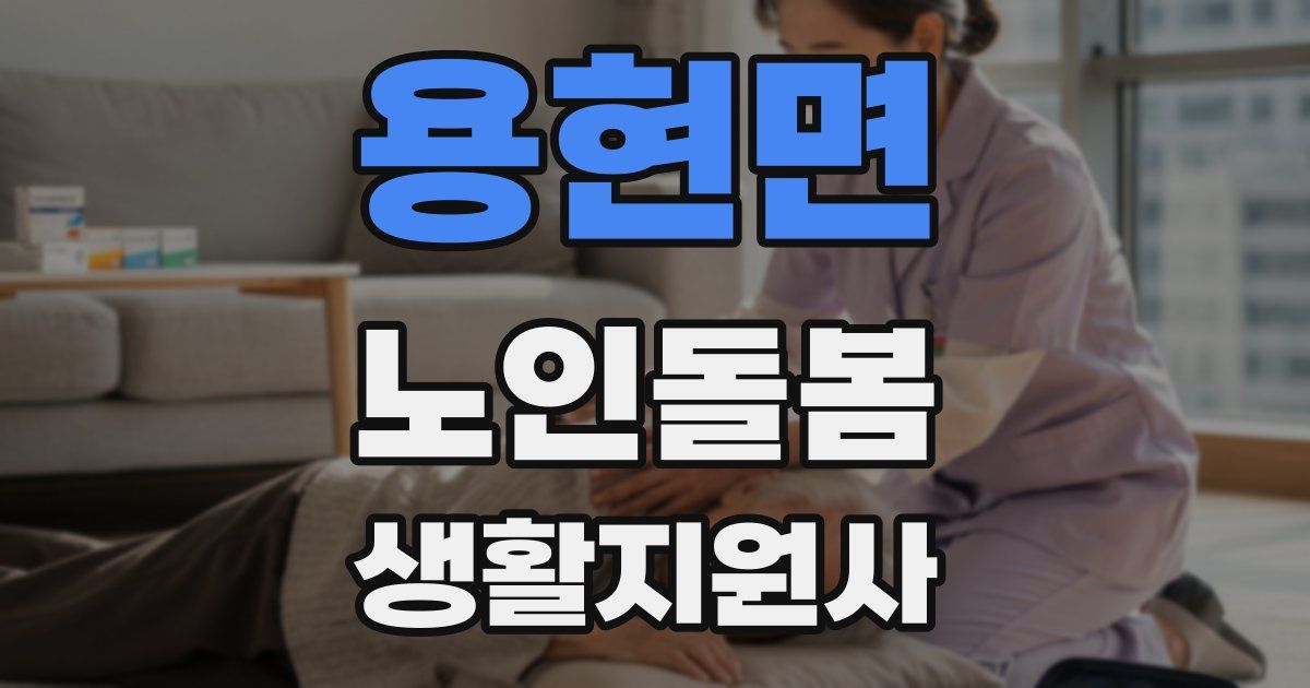 용현면 노인돌봄생활지원사 자격증