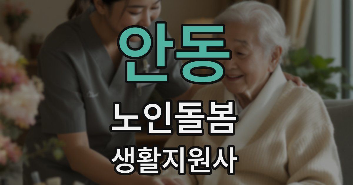 안동 노인돌봄생활지원사 자격증