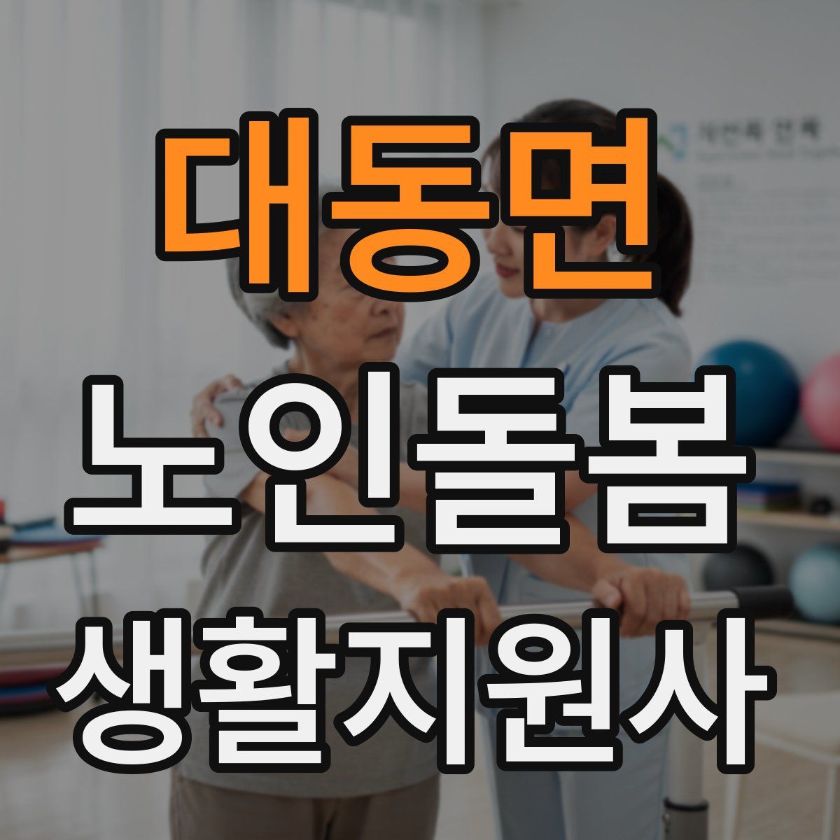 대동면 노인돌봄생활지원사 자격증