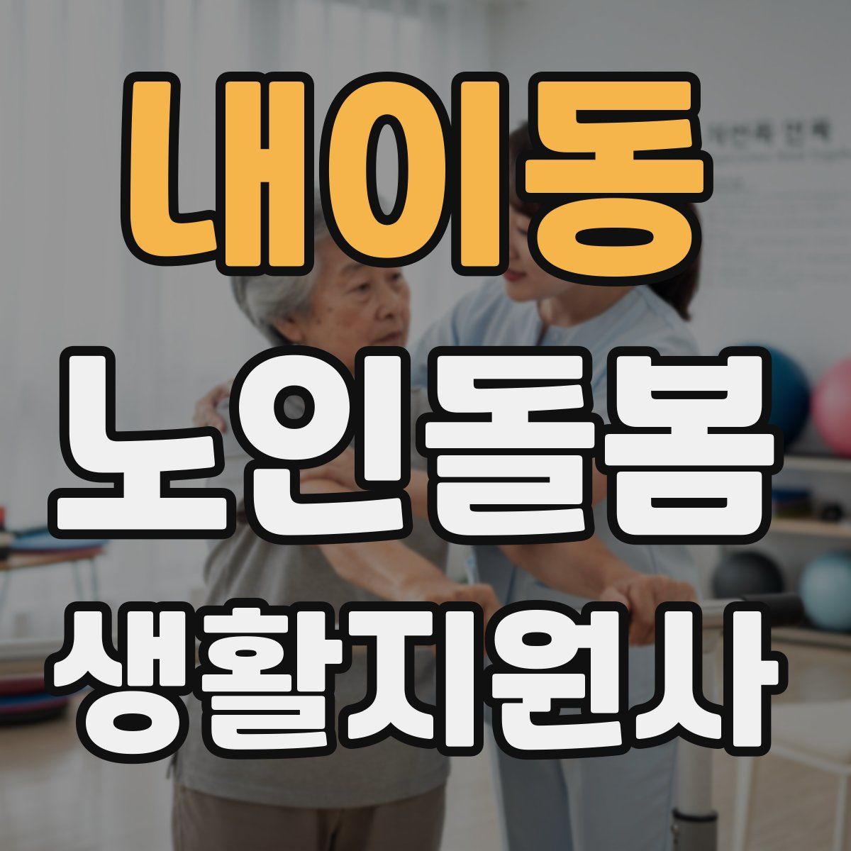 내이동 노인돌봄생활지원사 자격증