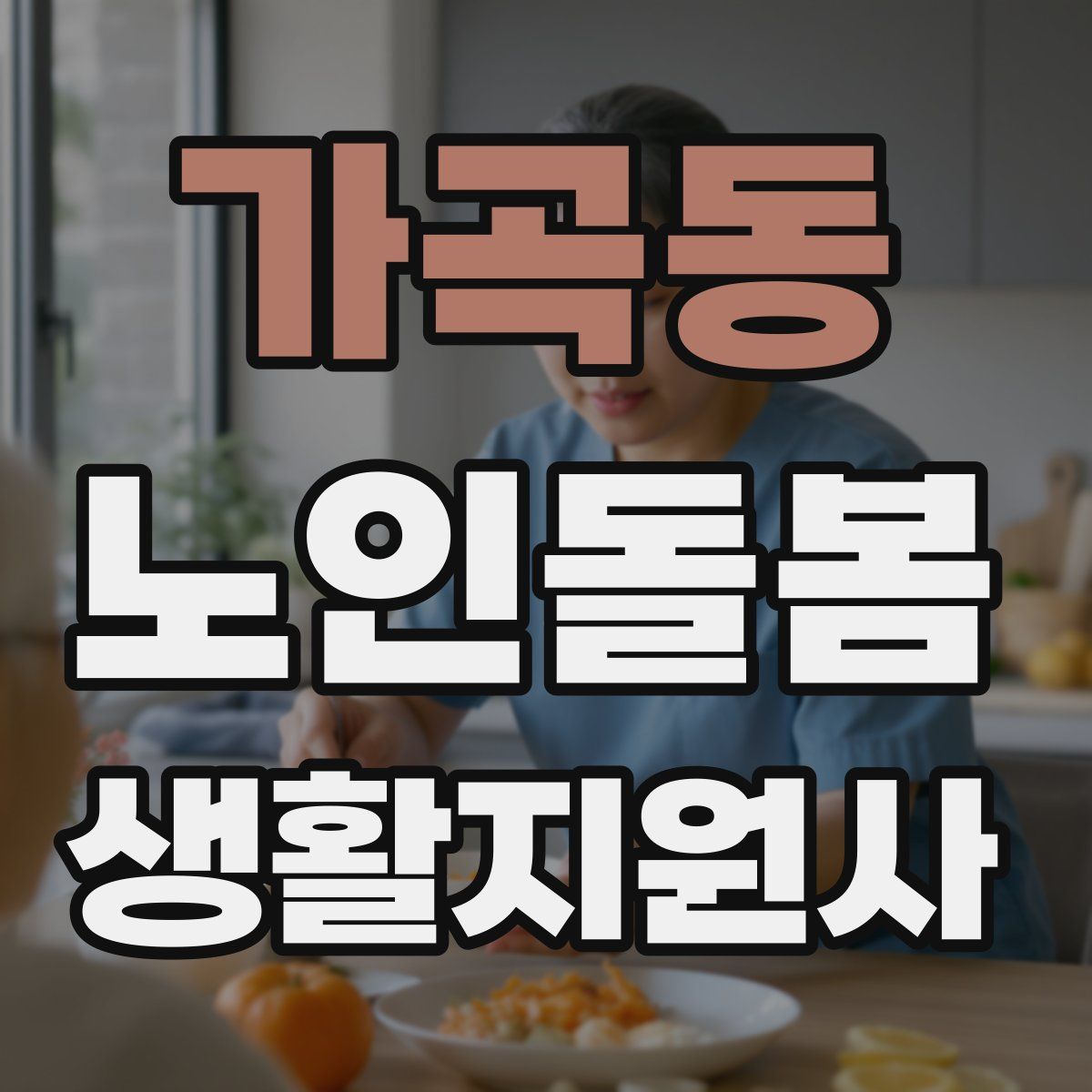 가곡동 노인돌봄생활지원사 자격증