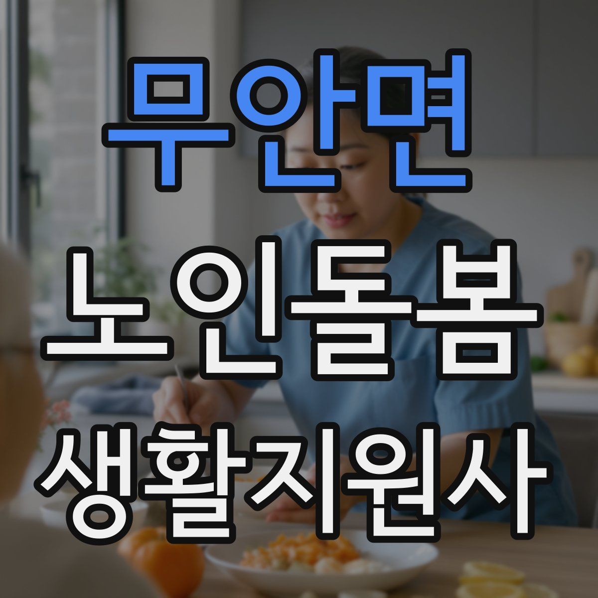 무안면 노인돌봄생활지원사 자격증