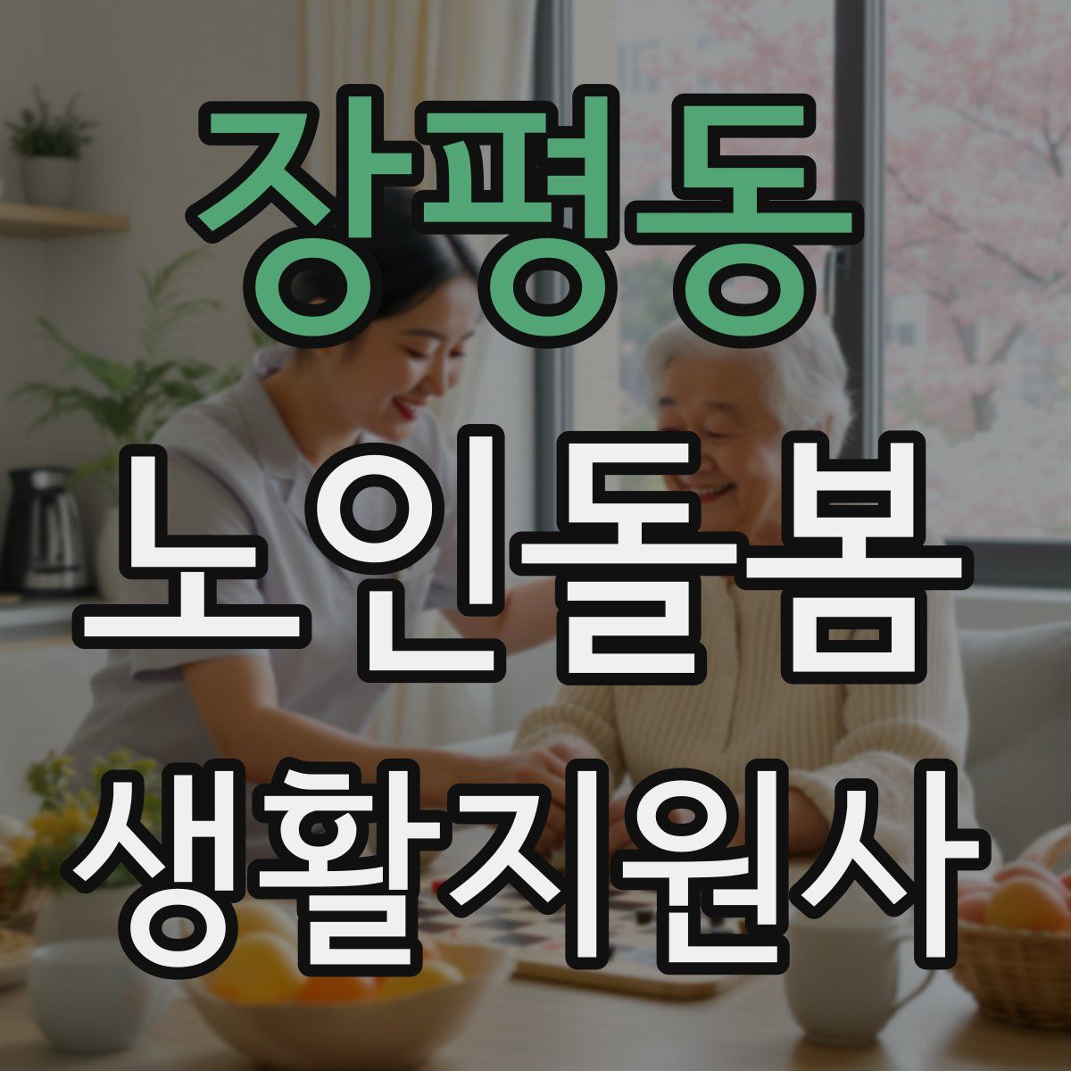 장평동 노인돌봄생활지원사 자격증