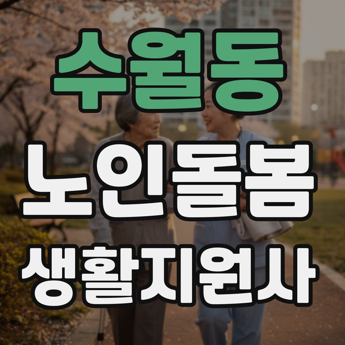 수월동 노인돌봄생활지원사 자격증