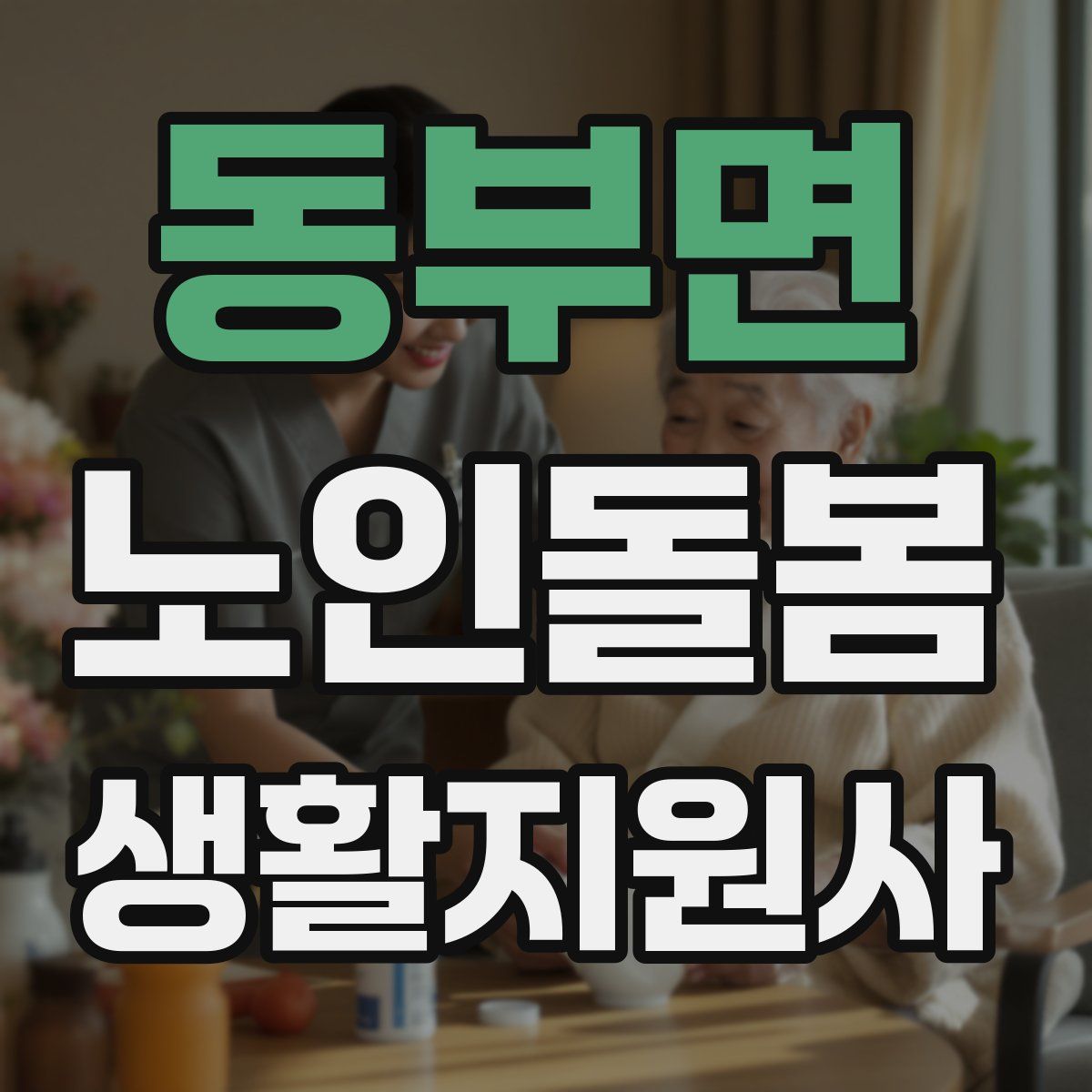 동부면 노인돌봄생활지원사 자격증