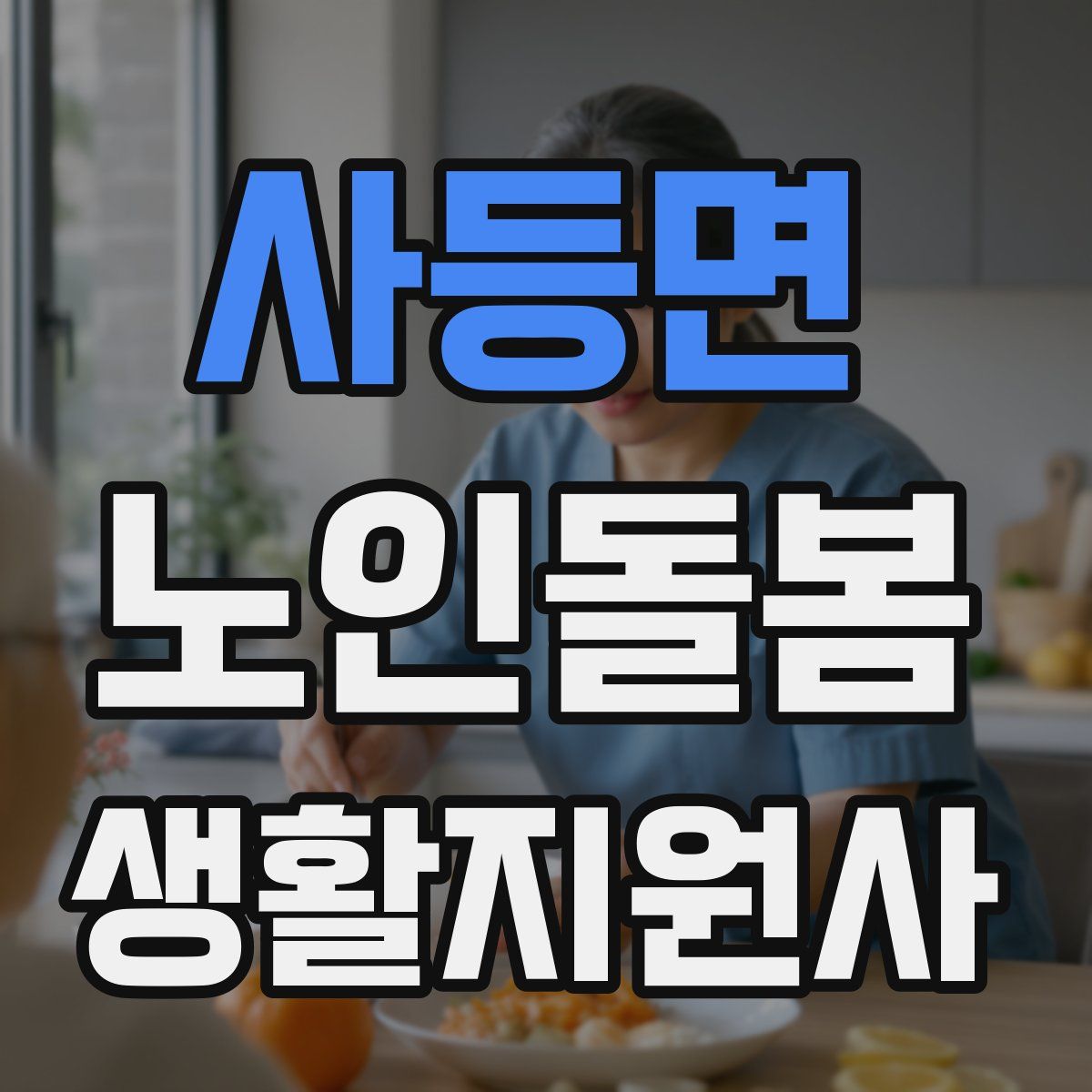 사등면 노인돌봄생활지원사 자격증