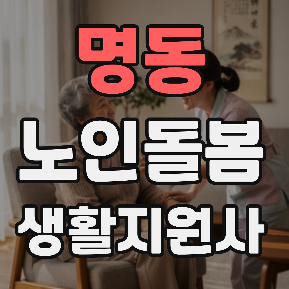 명동 노인돌봄생활지원사 자격증