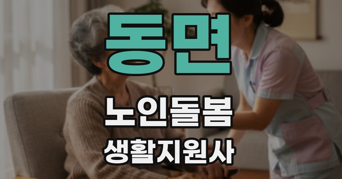 동면 노인돌봄생활지원사 자격증