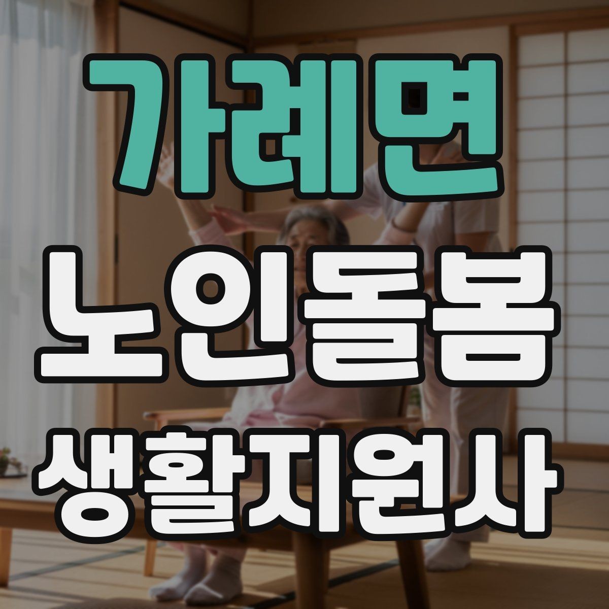 가례면 노인돌봄생활지원사 자격증 엘리베이터 경사로 이동 시 안전 팁