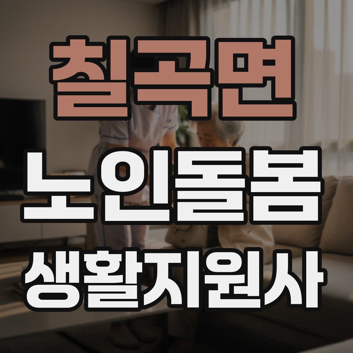칠곡면 노인돌봄생활지원사 자격증
