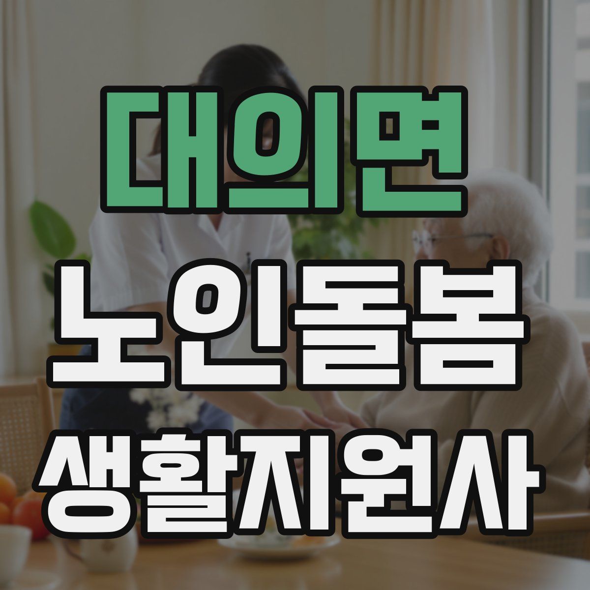 대의면 노인돌봄생활지원사 자격증