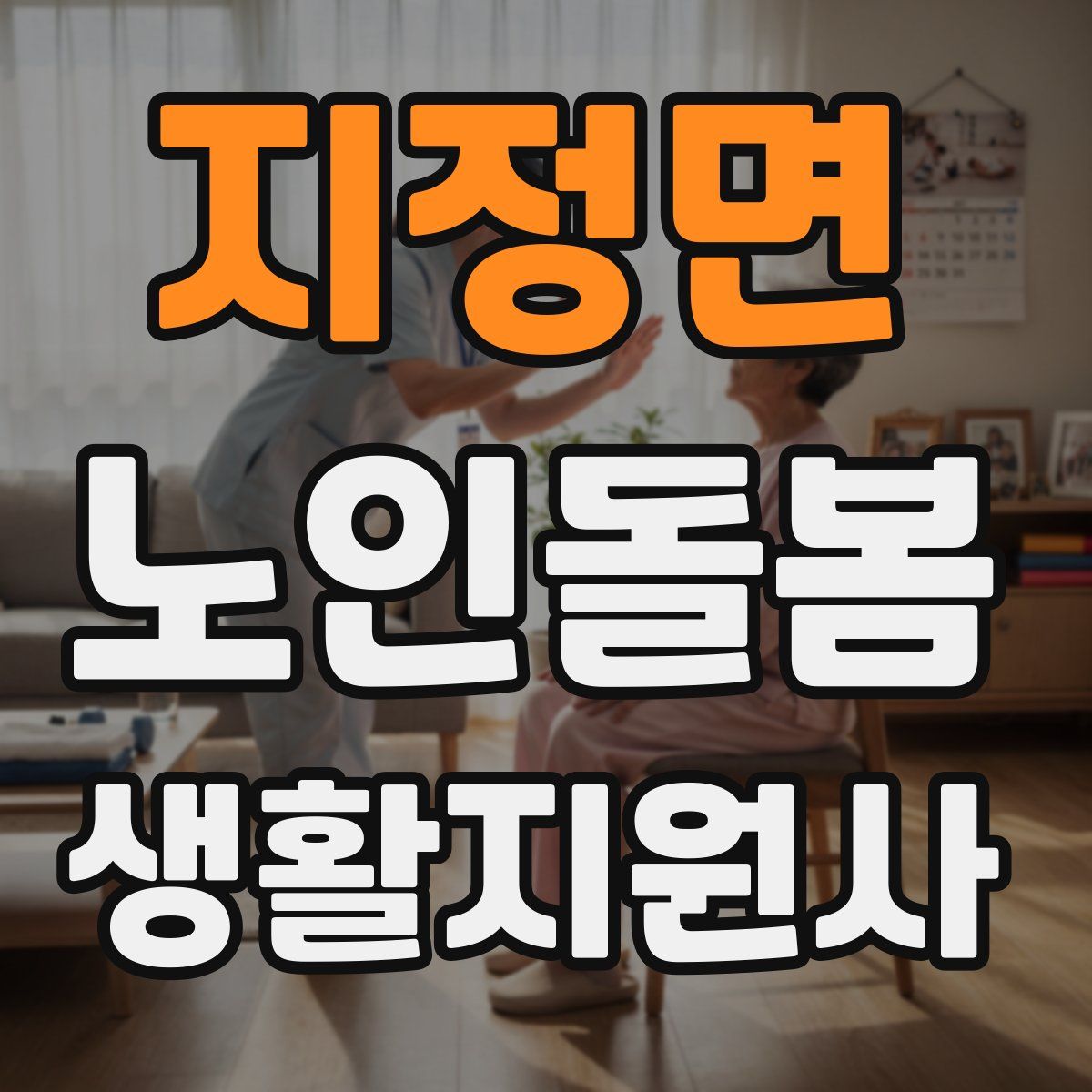 지정면 노인돌봄생활지원사 자격증