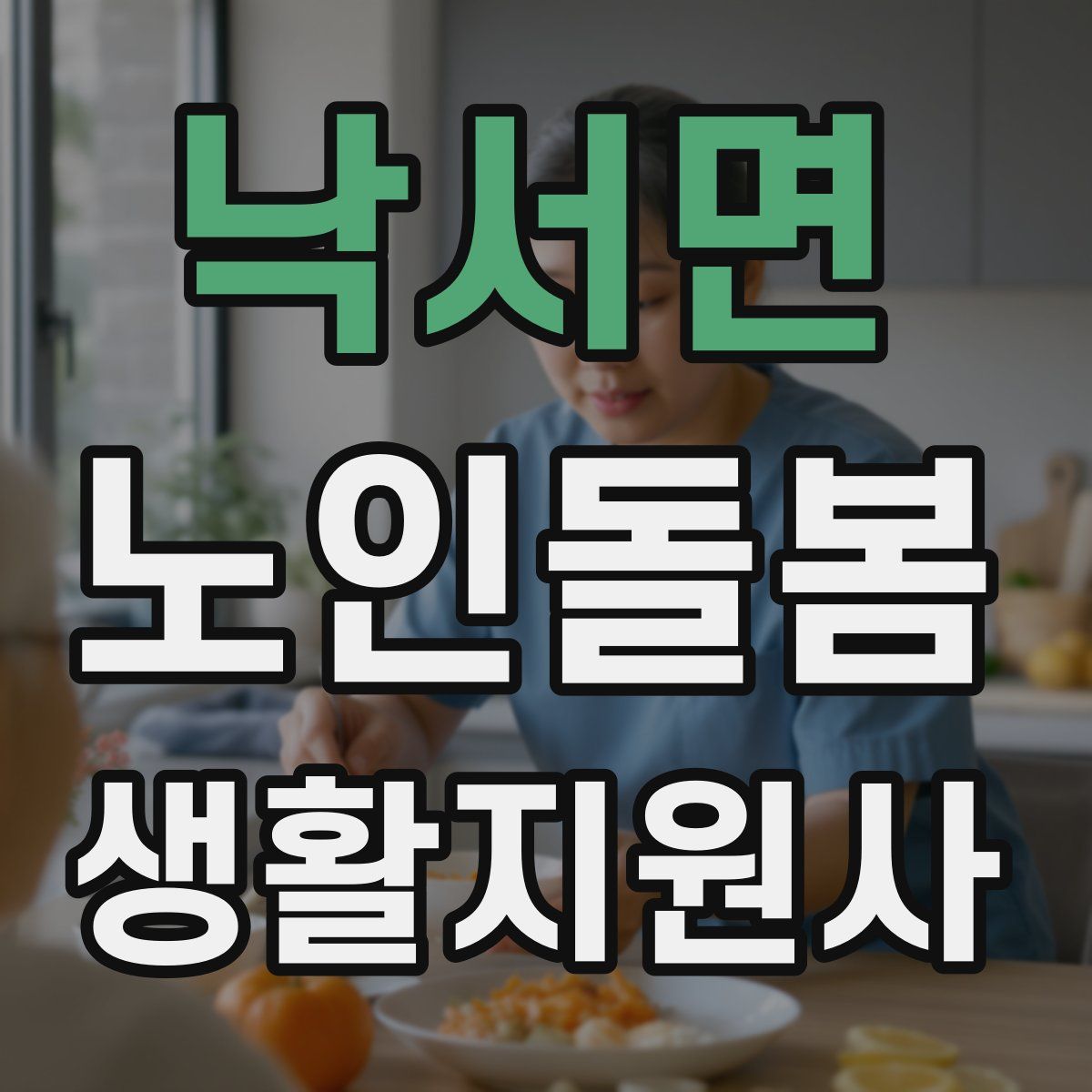 낙서면 노인돌봄생활지원사 자격증