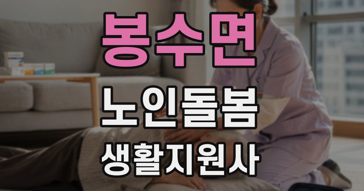 봉수면 노인돌봄생활지원사 자격증