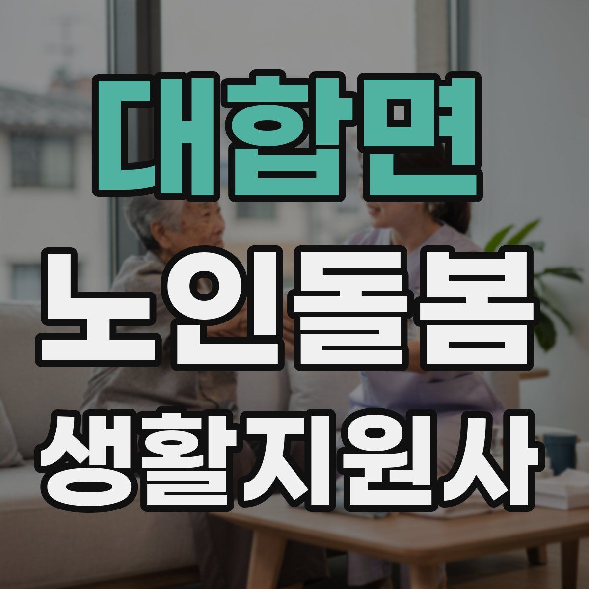 대합면 노인돌봄생활지원사 자격증