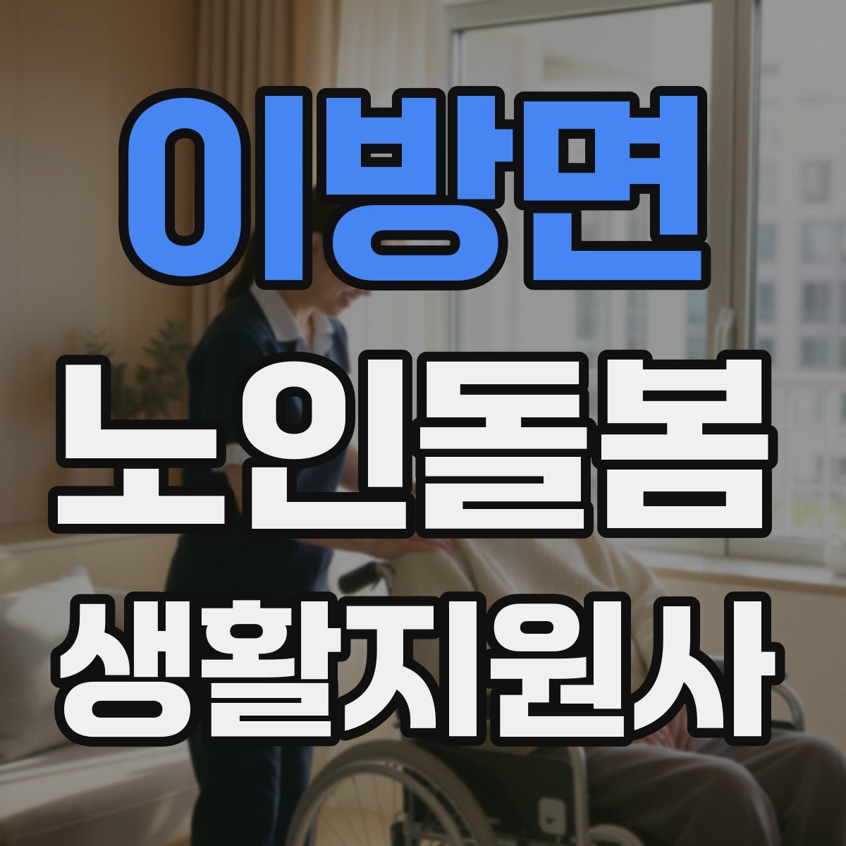 이방면 노인돌봄생활지원사 자격증