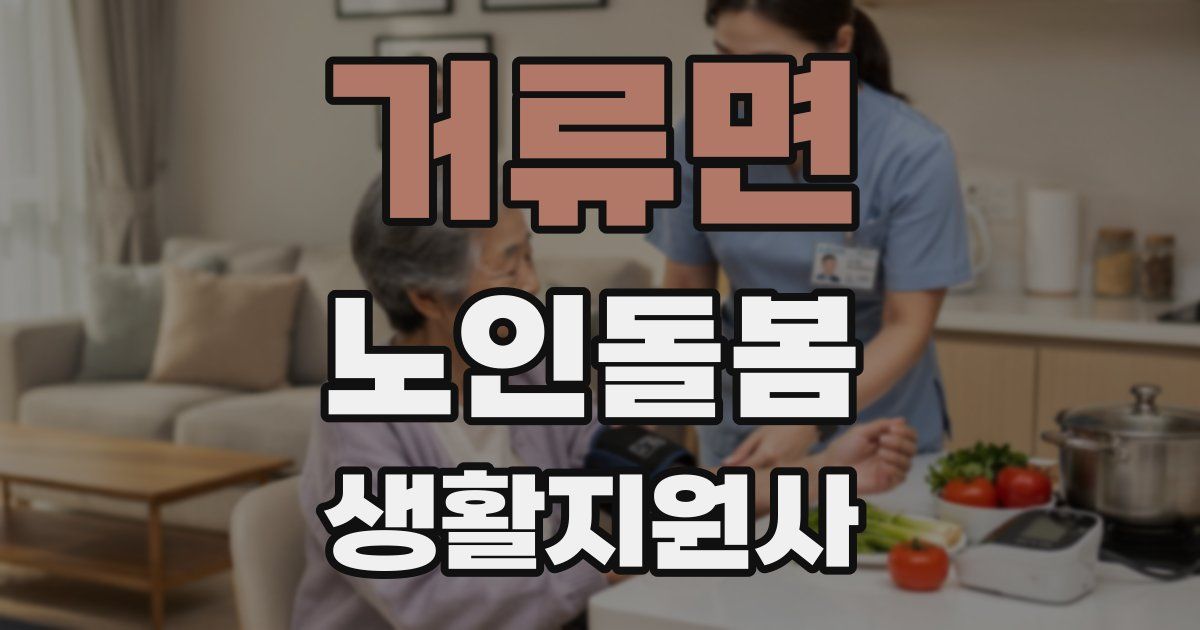 거류면 노인돌봄생활지원사 자격증