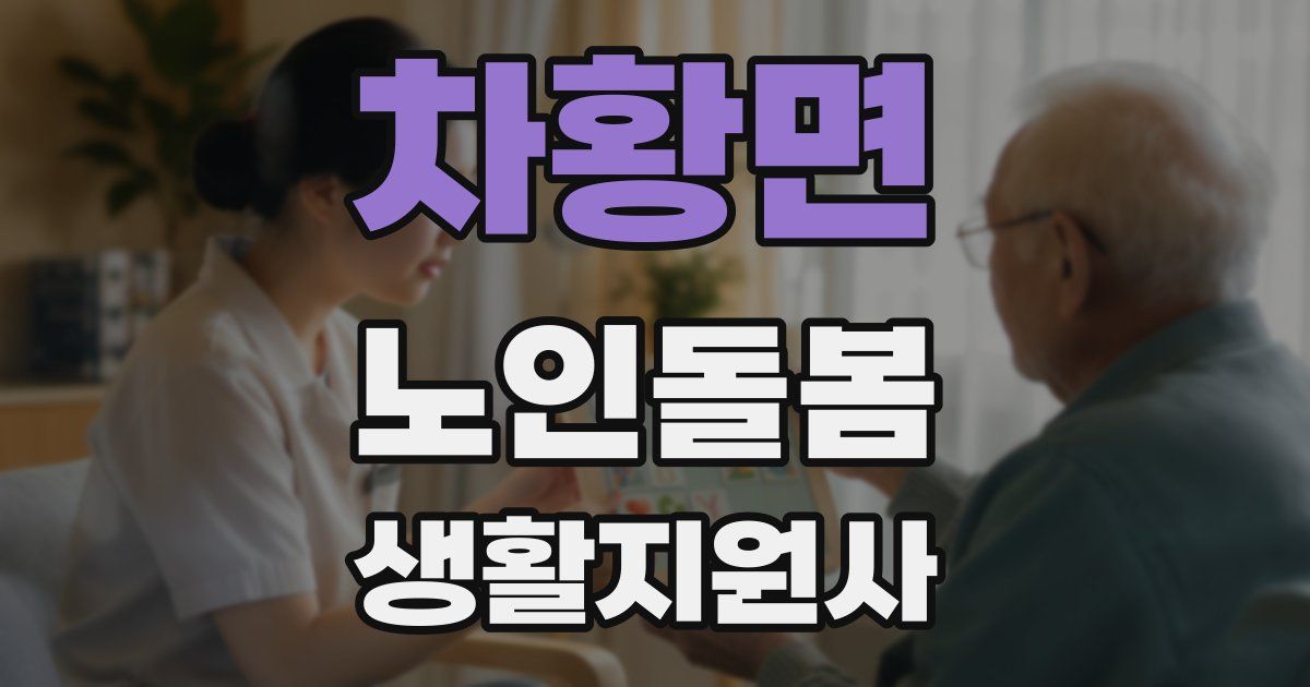 차황면 노인돌봄생활지원사 자격증