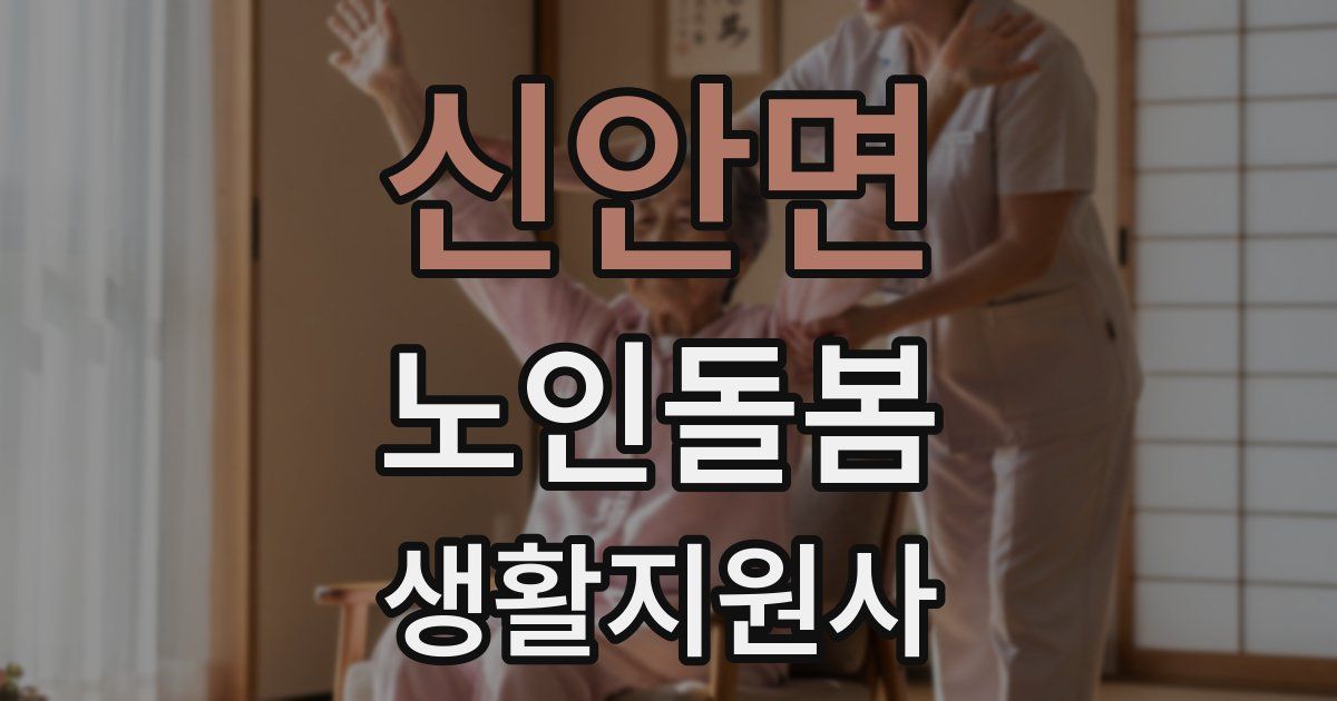 신안면 노인돌봄생활지원사 자격증